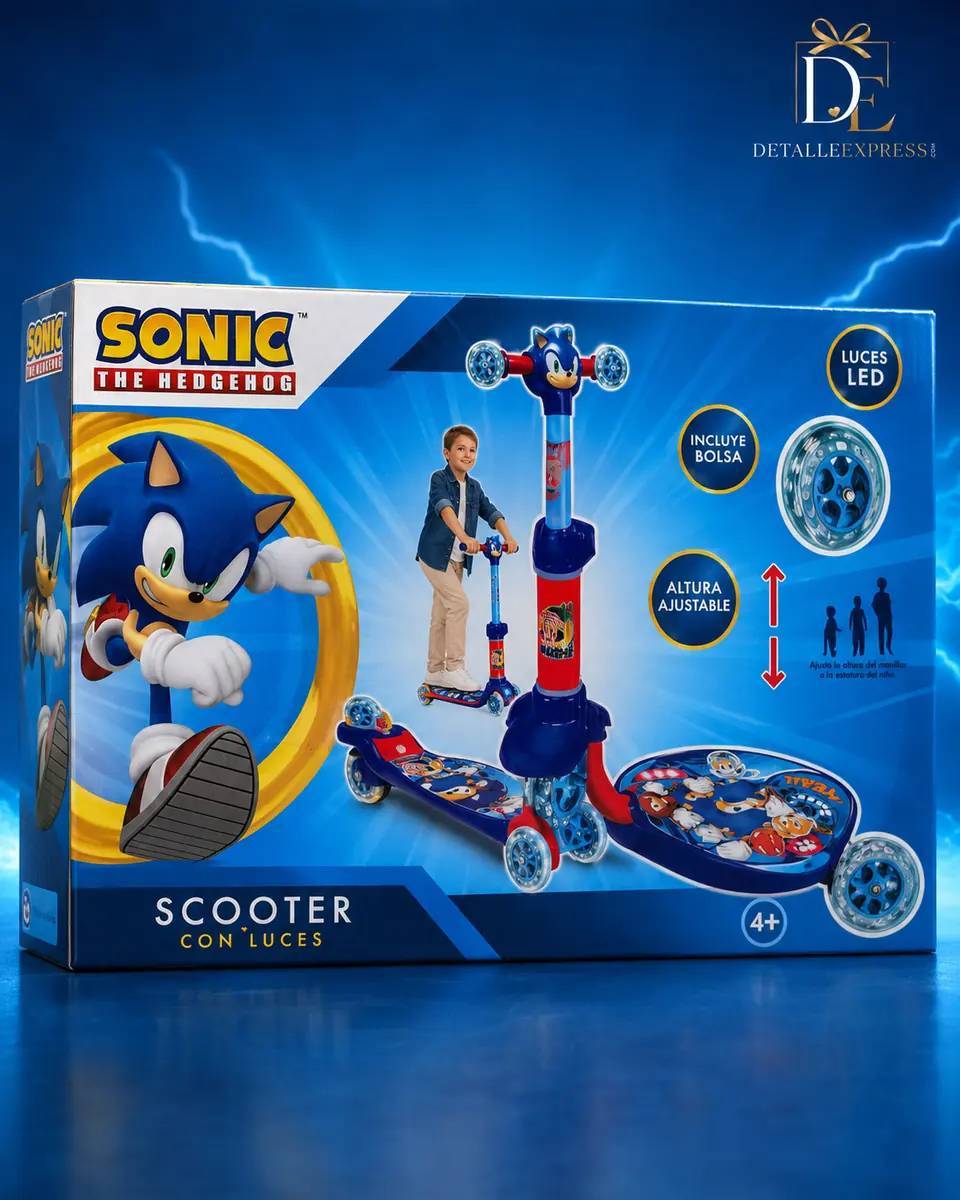 Scooter Sonic con luces